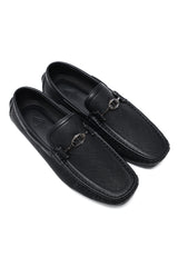 PREMIUM TEXTURED LOAFERS-BLACK