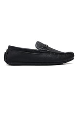PREMIUM TEXTURED LOAFERS-BLACK
