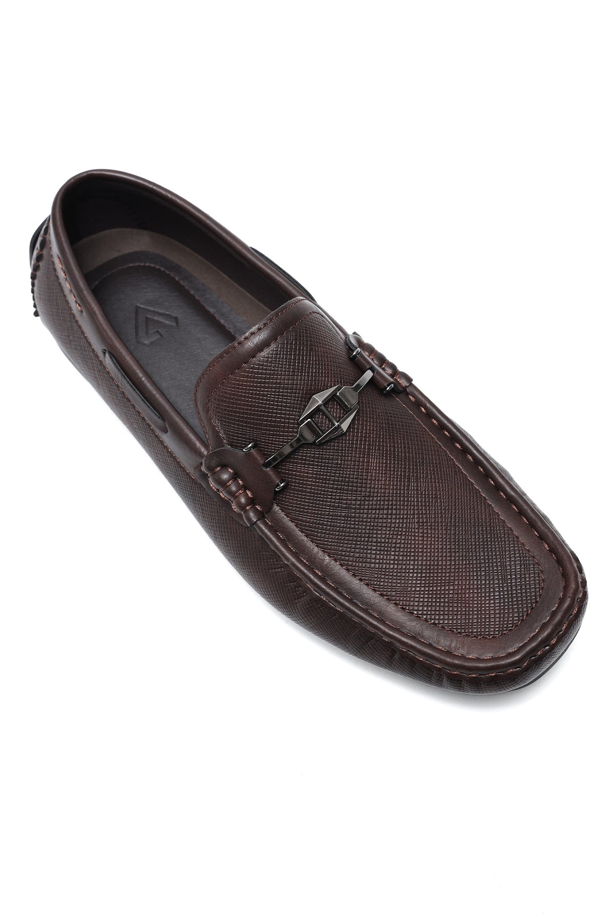 PREMIUM TEXTURED LOAFERS-COFFEE