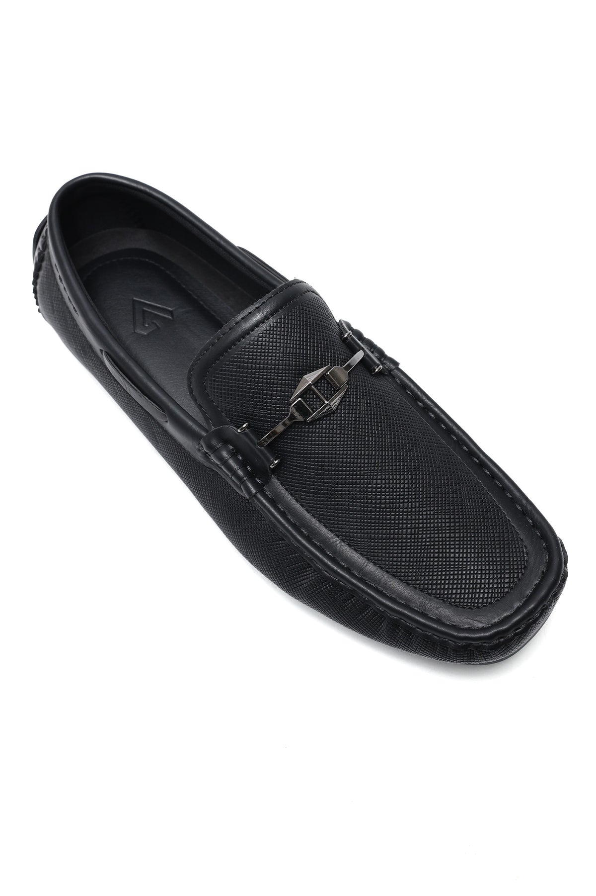 PREMIUM TEXTURED LOAFERS-BLACK