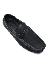 PREMIUM TEXTURED LOAFERS-BLACK