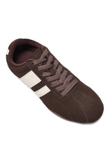 ICON STRIPE SNEAKERS-COFFEE