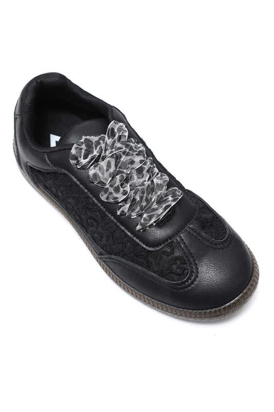 WILD LACE SNEAKERS-BLACK