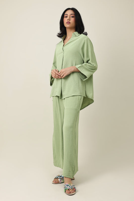 ZENORA FLOW CASUAL ENSEMBLE-GREEN