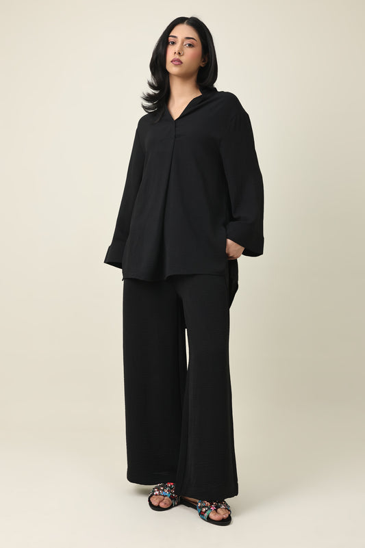 ZENORA FLOW CASUAL ENSEMBLE-BLACK