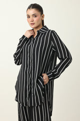 TIMELESS PINSTRIPE CO ORD-BLACK