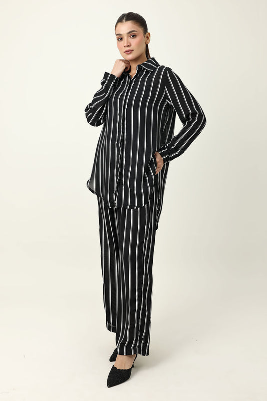 TIMELESS PINSTRIPE CO ORD-BLACK