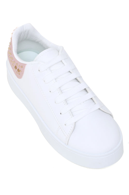 CHIC WOMEN SNEAKERS-WHITE/PINK