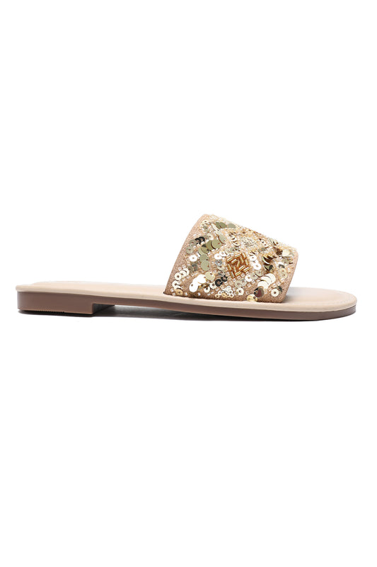 BOLD BAND SLIDE-BEIGE