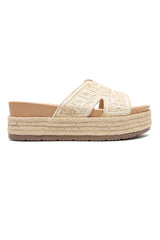 SUMMER FASHIONISTA TEXTURE SLIDE-BEIGE