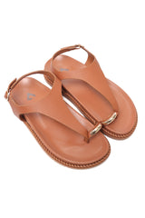 CLASSIC T-BAR FLAT SANDAL-CAMEL