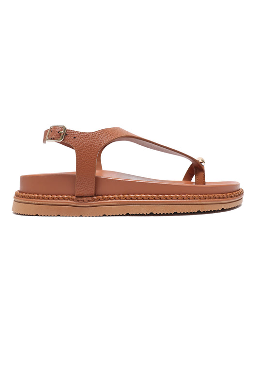 CLASSIC T-BAR FLAT SANDAL-CAMEL