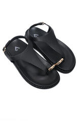 CLASSIC T-BAR FLAT SANDAL-BLACK
