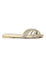 SPARKLE LUMI CROSS STARLIT SLIDE-GOLD