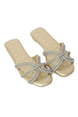 SPARKLE LUMI CROSS STARLIT SLIDE-GOLD