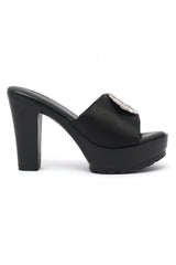 PLATFORM HEELS-BLACK