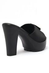 PLATFORM HEELS-BLACK