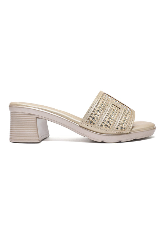 STURDY GLAM HEEL-GOLD