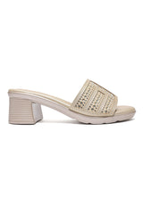STURDY GLAM HEEL-GOLD