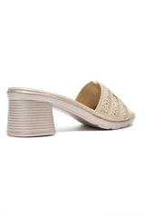 STURDY GLAM HEEL-GOLD