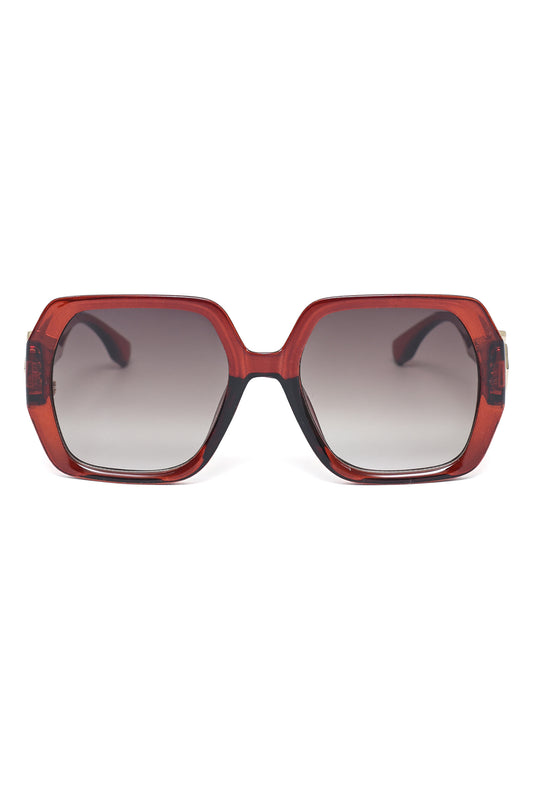 RETRO BLOCK STYLE EYEWEAR-WINE