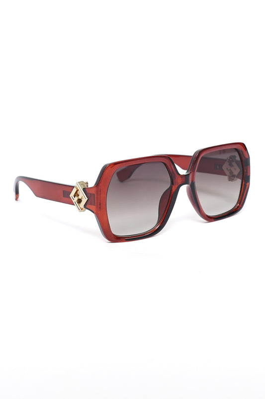 RETRO BLOCK STYLE EYEWEAR-WINE