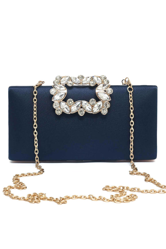 BROOCH PURSE-DARK-NAVY
