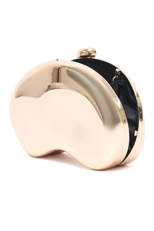 MIRROR CURVE CLUTCH-GOLD