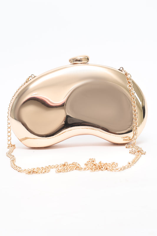 MIRROR CURVE CLUTCH-GOLD