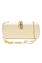 METAL CLASP CLUTCH-GOLD