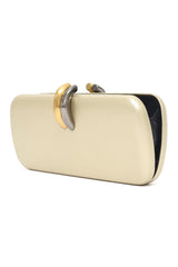METAL CLASP CLUTCH-GOLD