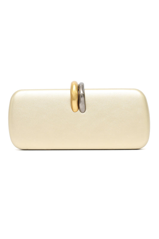 METAL CLASP CLUTCH-GOLD
