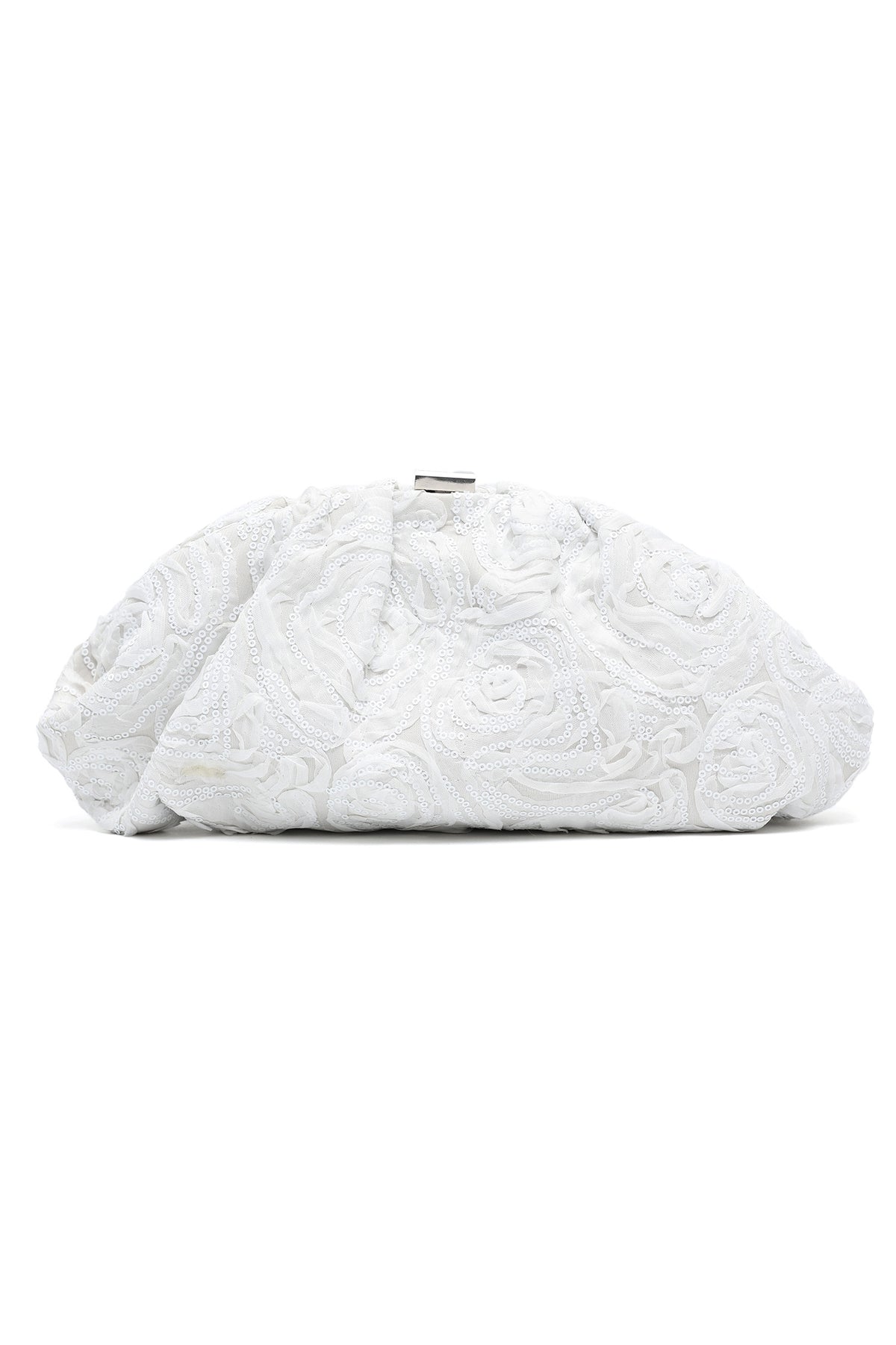 SPARKLE EVENING CLUTCH-WHITE
