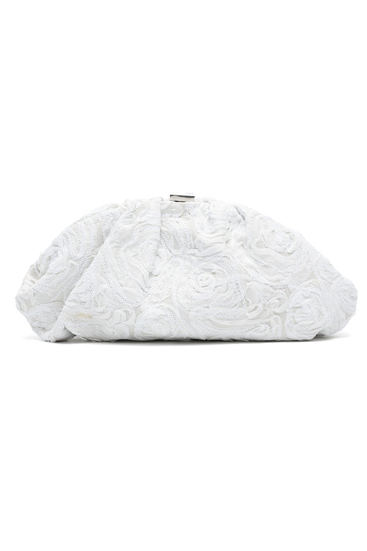 SPARKLE EVENING CLUTCH-WHITE
