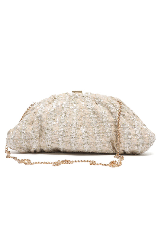 OPULENT EVENING CLUTCH-NATURAL
