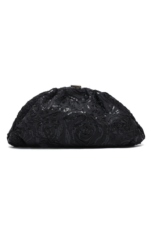 SPARKLE EVENING CLUTCH-BLACK