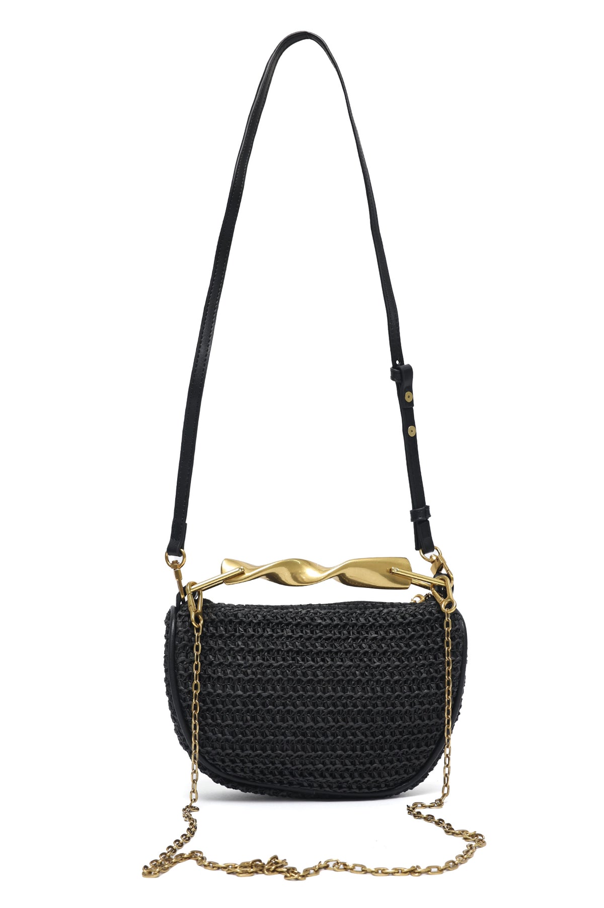 STYLISH SHOULDER CLUTCH-BLACK