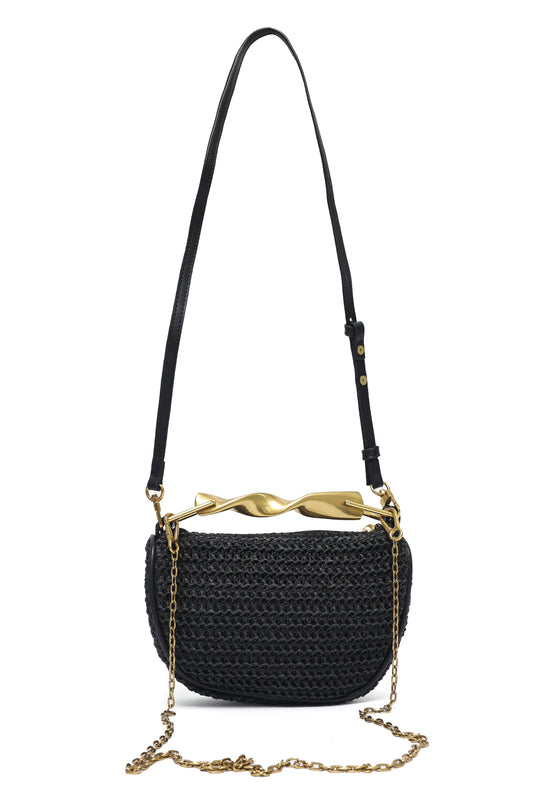 STYLISH SHOULDER CLUTCH-BLACK