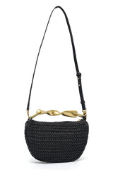 STYLISH SHOULDER CLUTCH-BLACK