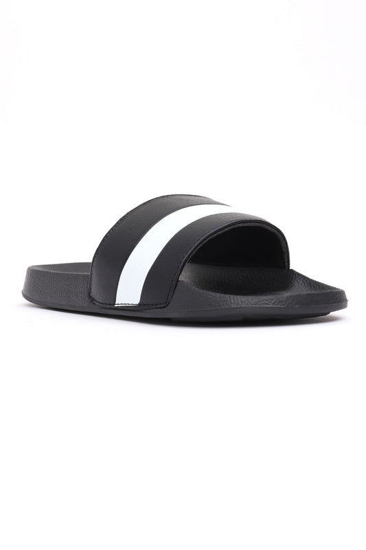 STRIPED SLIDE-BLK/WHT
