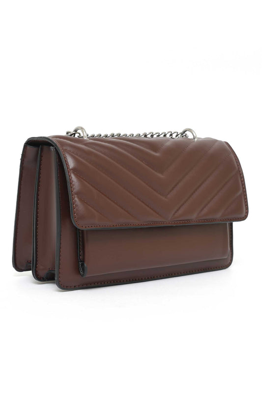 BLAZE PANEL HAND BAG-COFFEE