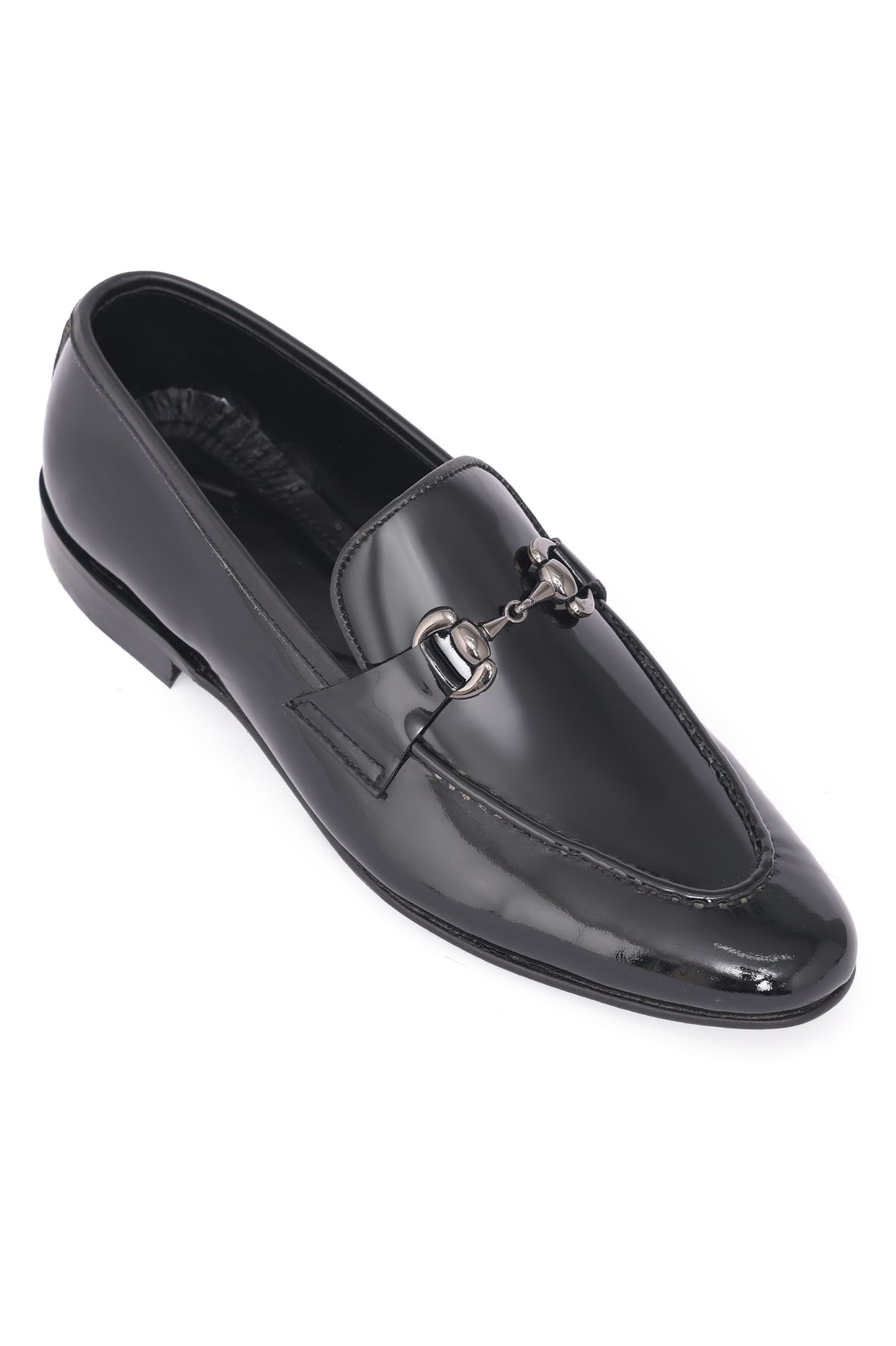 PATENT LEATHER LOAFERS-BLACK