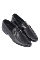PATENT LEATHER LOAFERS-BLACK