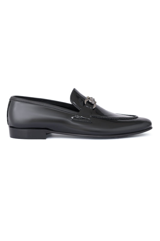 PATENT LEATHER LOAFERS-BLACK