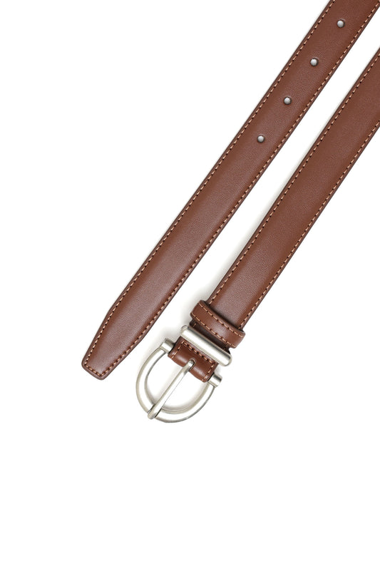 VALIANO DOUBLE-ROW TRIM BELT-COFFEE