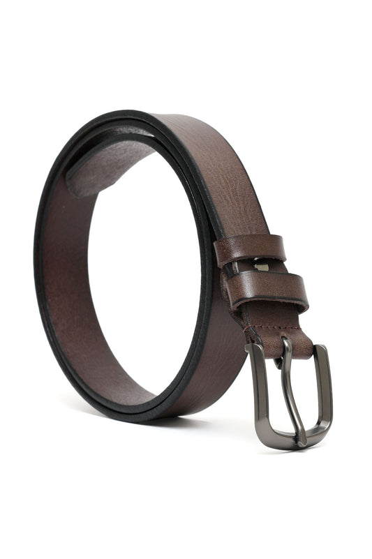 ZINCRA DEEP-CUT BELT-COFFEE