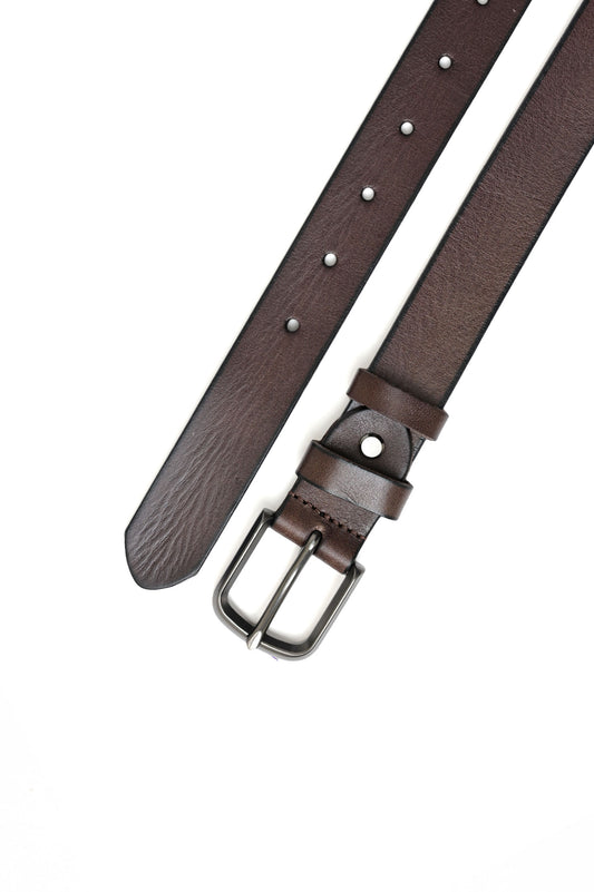 ZINCRA DEEP-CUT BELT-COFFEE