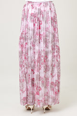 BLOOM PLEATED GEORGETTE MAXI SKIRT-PINK
