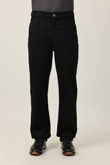 DENIM CUT BOTTOM-BLACK