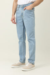 DENIM CUT BOTTOM-SKY/BLUE